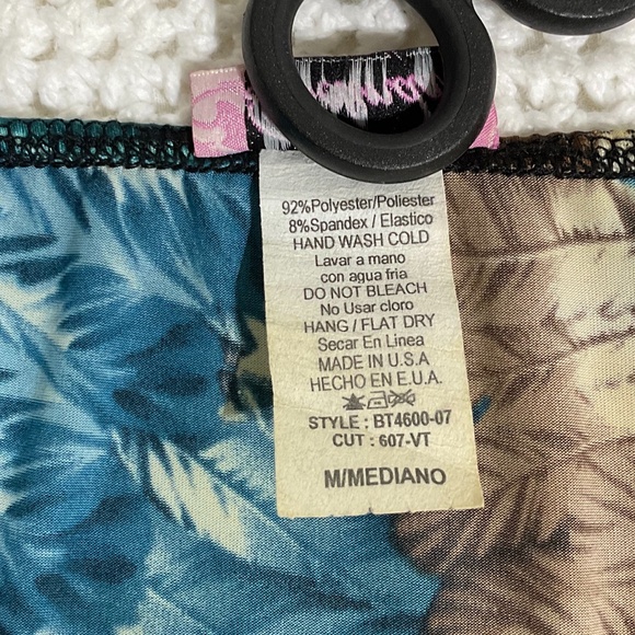 Vintage Belinda Top Blouse Size M Beads accents Halter Padded Bra Stretch USA - Picture 14 of 16